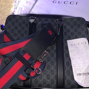 Gucci “GG Supreme” briefcase / messenger bag